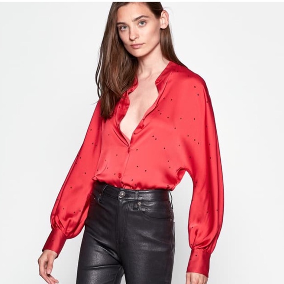 Equipment Tops - EQUIPMENT GABIN STAR SATIN BLOUSE ♥️IN STORES♥️